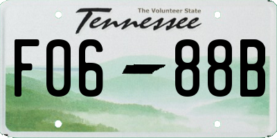 TN license plate F0688B