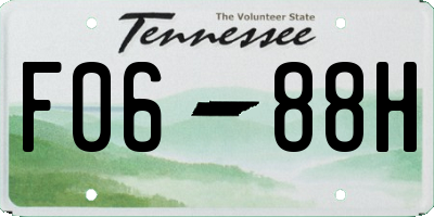 TN license plate F0688H