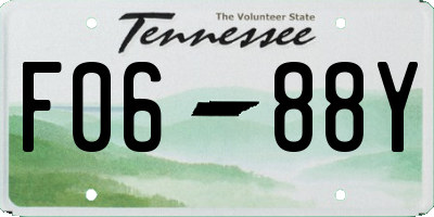 TN license plate F0688Y