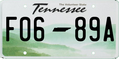 TN license plate F0689A
