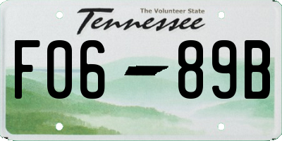 TN license plate F0689B