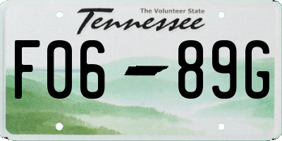 TN license plate F0689G