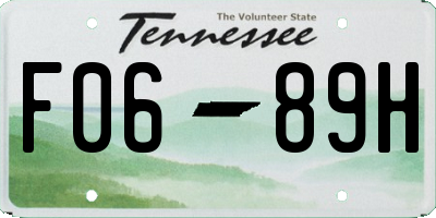 TN license plate F0689H
