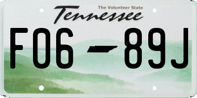 TN license plate F0689J