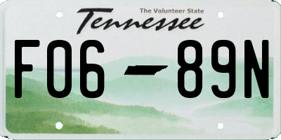 TN license plate F0689N