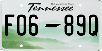 TN license plate F0689Q
