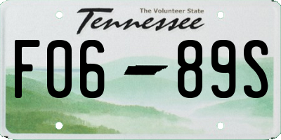 TN license plate F0689S
