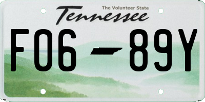 TN license plate F0689Y