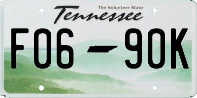 TN license plate F0690K