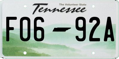 TN license plate F0692A