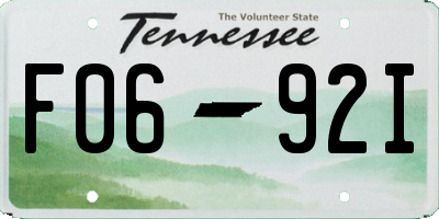 TN license plate F0692I
