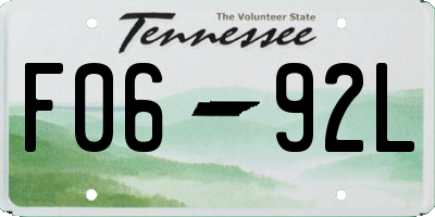 TN license plate F0692L