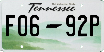 TN license plate F0692P