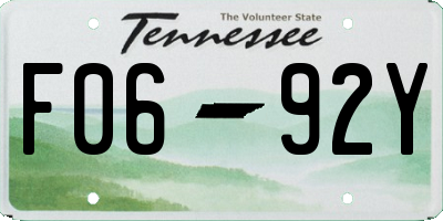 TN license plate F0692Y
