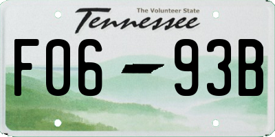 TN license plate F0693B