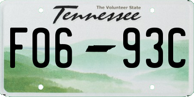 TN license plate F0693C