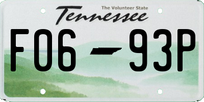TN license plate F0693P