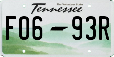 TN license plate F0693R