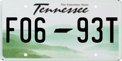 TN license plate F0693T