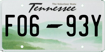 TN license plate F0693Y