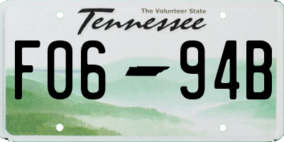 TN license plate F0694B