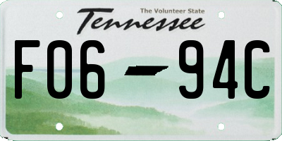 TN license plate F0694C