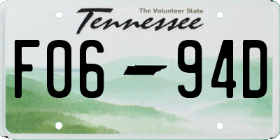 TN license plate F0694D