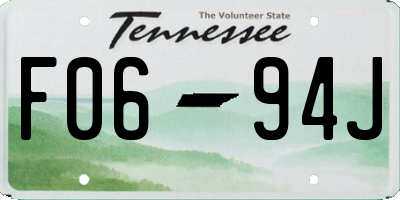 TN license plate F0694J