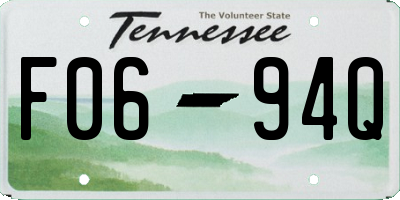 TN license plate F0694Q