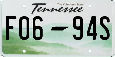 TN license plate F0694S