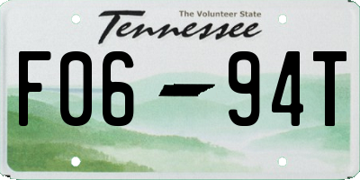 TN license plate F0694T