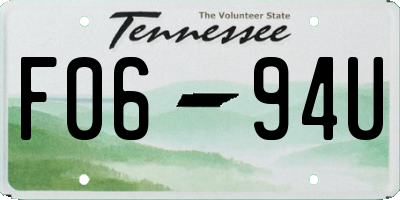 TN license plate F0694U