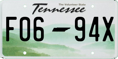 TN license plate F0694X