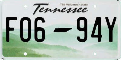 TN license plate F0694Y