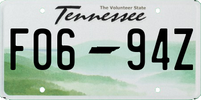 TN license plate F0694Z