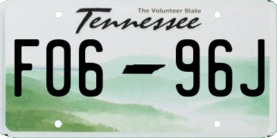 TN license plate F0696J