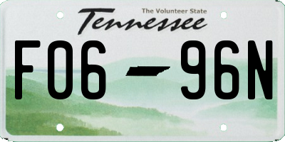 TN license plate F0696N