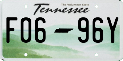 TN license plate F0696Y