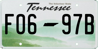 TN license plate F0697B