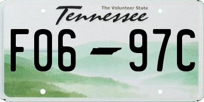 TN license plate F0697C