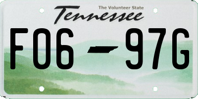 TN license plate F0697G