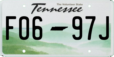 TN license plate F0697J