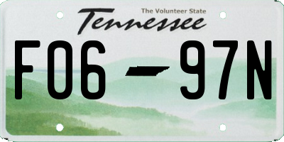 TN license plate F0697N