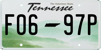TN license plate F0697P