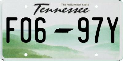 TN license plate F0697Y