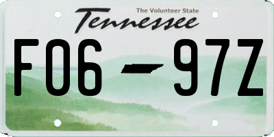 TN license plate F0697Z