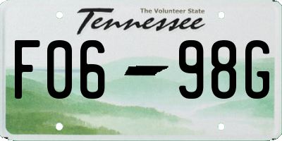 TN license plate F0698G
