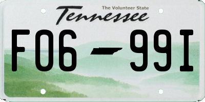 TN license plate F0699I