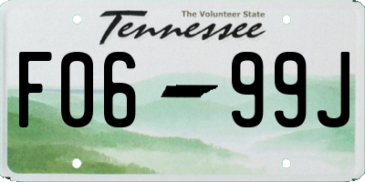 TN license plate F0699J