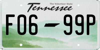 TN license plate F0699P